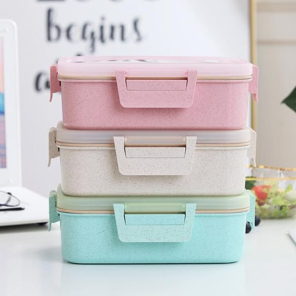 

oneup health env protection wheat straw stainless steel with tableware portable microwave lunch box leakproof food bento box qylhgu mywjqq