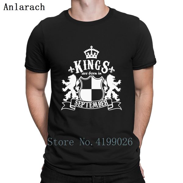 

kings are born in september t shirt anti wrinkle family spring comical plus size 5xl outfit printed shirt sport hooded sweatshirt hoodie