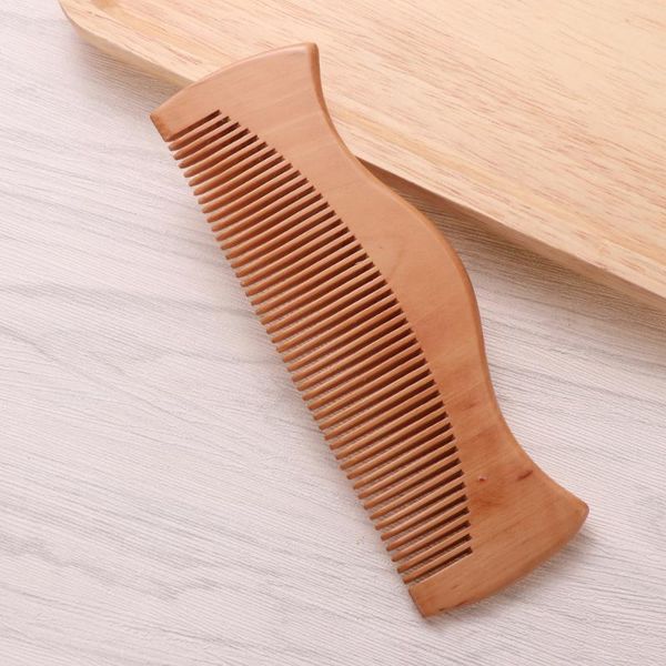 

natural wooden healthy peach wood comb anti-static parents gift combs, Silver