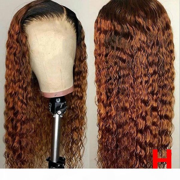 

1b 30 colored human hair wigs honey blonde lace front human hair wigs remy water wave 360 lace frontal wig brazilian ombre wigs, Black