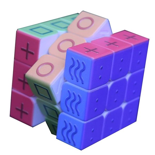 

geometry color magic cube 3x3x3 blind braille fingerprint speed puzzle cube 3d relief educational toys for children y200428