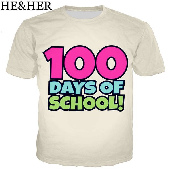 

happy 100th day of school men summer cool for 3d print shirts humor horror anime men clothing