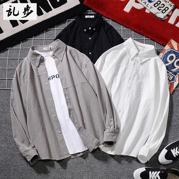 

stylish men's shirt fashion floral casual shirt cotton print men's long sleeve roupas masculinas camisas clothing dd60cs, White;black