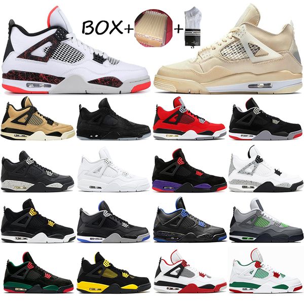 

with socks high jumpman 4 4s basketball shoes black cat men sports sneakers white rush violet metallic mens trainers us 7-13