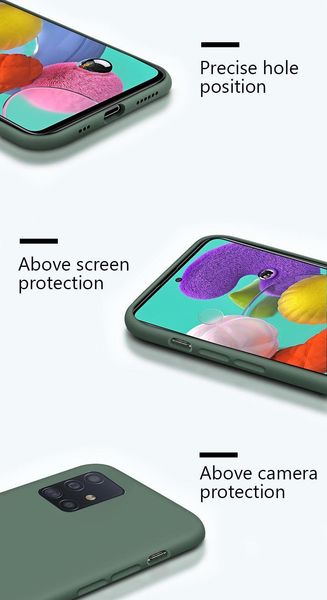 

s9 a31 soft sile a50 a71 s10e 10 galaxy a70 cover plain s8 a21s for lite plus case a51 a30 ultra liquid a41 note samsung s20 sqcvu