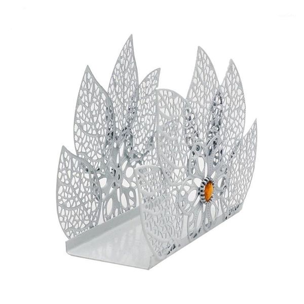 

tissue boxes & napkins 1pc modern napkin dispenser holder cut-out paper towel for home restaurant1