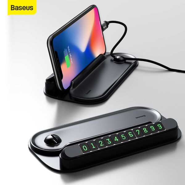 

baseus универсальный двойного назначения кронштейн временная парковка номерного знака держатель для поддержки телефона в автомобиле