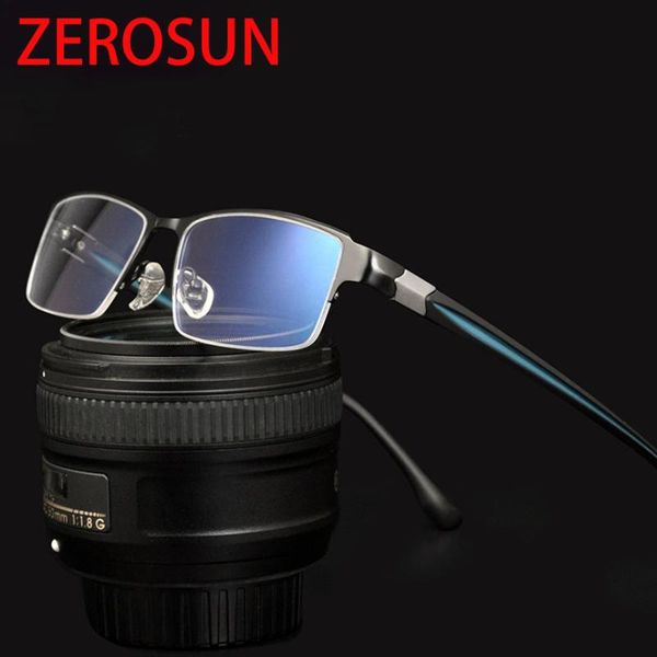 

fashion sunglasses frames zerosun titanium eyeglasses frame men glasses man computer spectacles for graduate prescription men's optic e, Black
