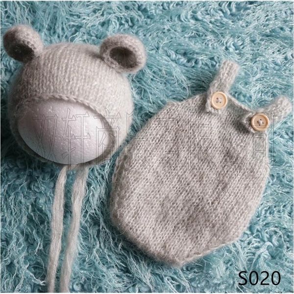 

handmade mohair teddy bear hat + shorts newborn pgraphy props 1028, Yellow