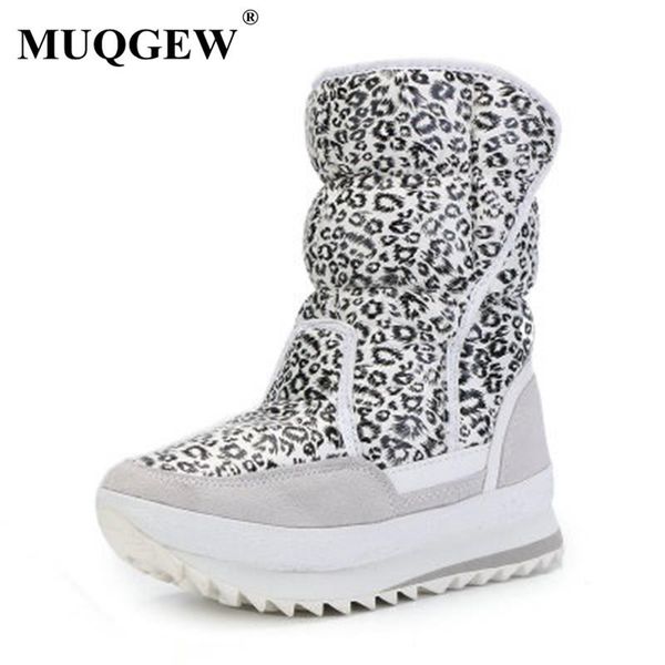 

высококачественные ботинки женщин 2020 новоприбывшие водонепроницаемые толстые меховые зимние ботинки скольжению женщин платформа снегоступы, Black