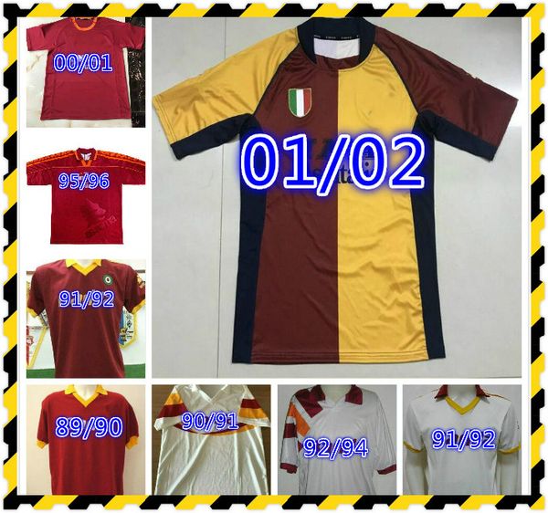

1989 1990 1991 1992 1992 1992 1994 1995 1996 2000 2001 retro as roma soccer jersey totti de rossi dzeko nainggolan 17/18 футбольная спортивн, Black;yellow