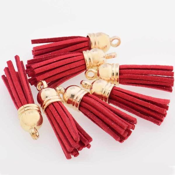 

100pcs lot personalized suede tassel pendant leather tassels for keychain bag cellphone pendant home decoration diy accessories h wmtklh
