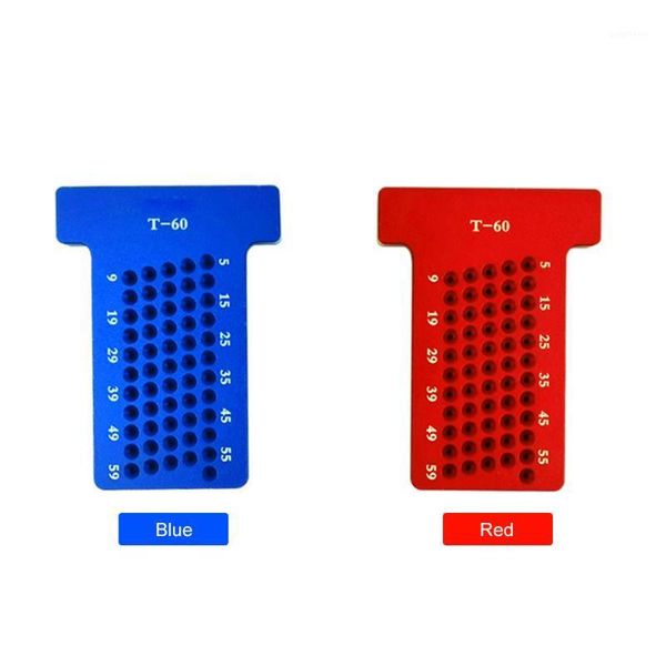 

t60 woodworking ruler hole scriber ruler aluminum alloy t-shaped woodworking mini scriber crossed measuring tool1