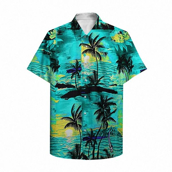 

sunset beach palm tree hawaiian shirt red-l k1zq#, White;black
