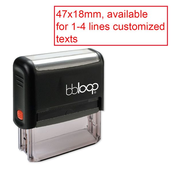 

bbloop custom rectangular office 1-4 lines self-inking stamp 1019