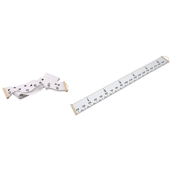 

2 pcs wooden wall hanging baby child kids growth chart ruler wall sticker-e style & digital basic style