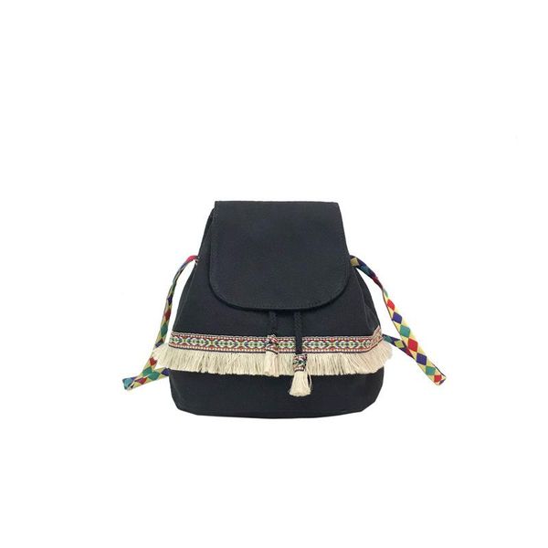 

ttou women national backpack fashion drawstring backpack lady travel backpack tassel drawstring satchel bags for girl bbycsi alice_bag