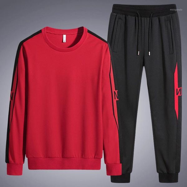 

6xl 7xl 8xl 2020 mens suits brand tracksuit men new sweat suit tracksuit sweatershirt set casual men sportswear sets fashion1, Gray