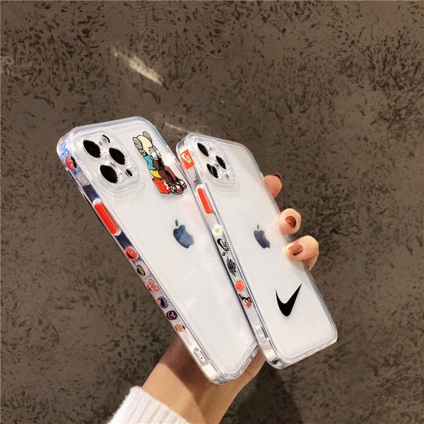 

dign on the side, fashion brand transparent for 12 11pro max, x xs xr mobile phone vip 7 / 8plus, female 12mini soft case,