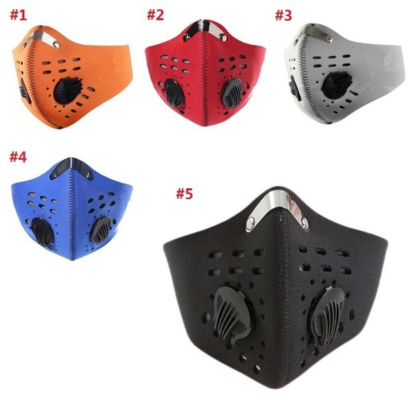 

carbon with outdoor sports activated breathing valve protective bicycle riding windproof mask pattern solid color style t3i5931