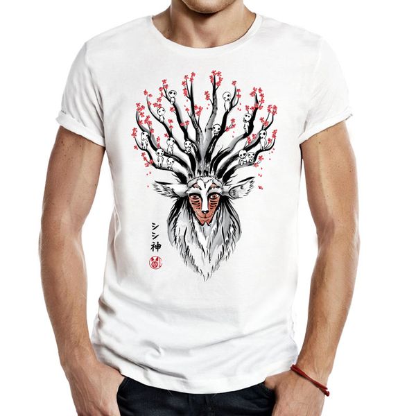 

princess mononoke tees casual apparel fashion the deer god sumi e japan mononoke deer god hayao miyazaki sport sweatshirt hoodie t shirt