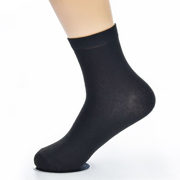 

nzjti men's color autumn and business socks solid polyester winter 200-pin men's and cotton socks y9isf, Black