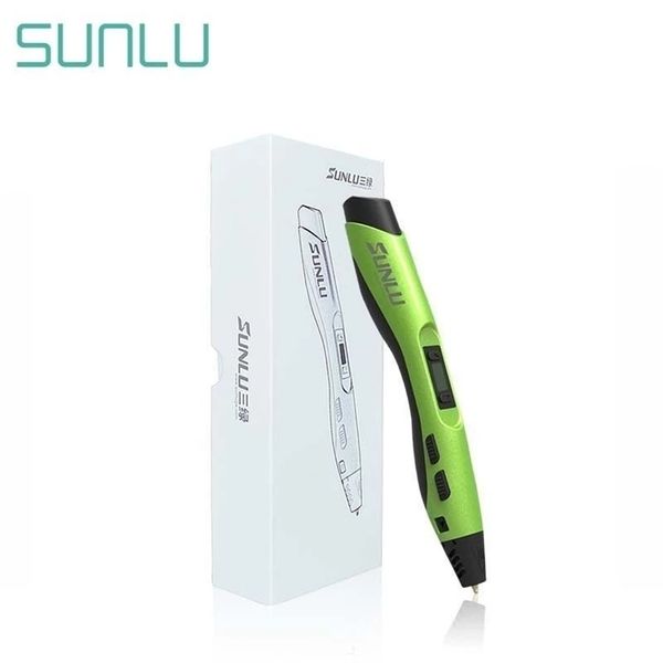 Sunlu SL-300A 3D Печатные ручки Низкотемпературные 3D Ручки Опора 1.75 PLA PCL ABS Нить Интеллектуальный 3 D Ручка Рождественский подарок 201214