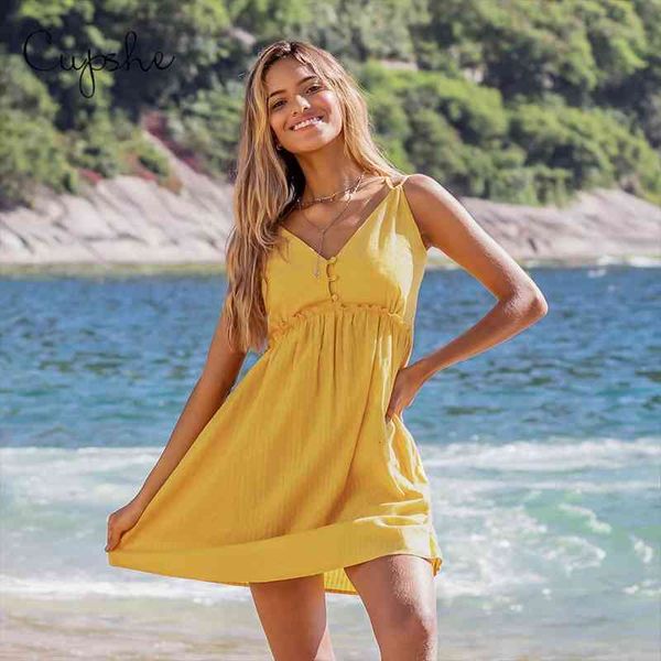 

solid bright yellow lace up mini dress woman v-neck sleeveless open back dress girl summer sundress vestidos, Black;gray