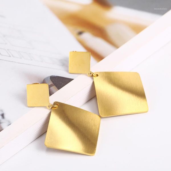 

oufei drop earrings for women jewelry accessories stainless steel jewelry woman geometric earrings charm wholesale lots bulk1, Silver
