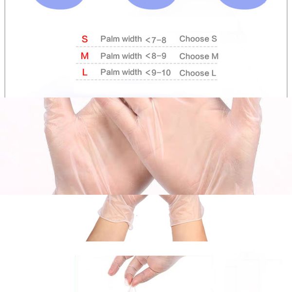 

pvc pvc clear protective gloves gloves disposable transparent hands protective gauntlets household protect higoutletjbij