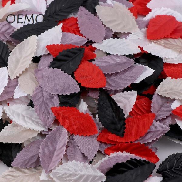 

500pcs/lot 3.5*2cm Heads Artificial Silk Flower Leaves For Wedding Decorations Party Supplies Confetti Leaves scrapbook Flores