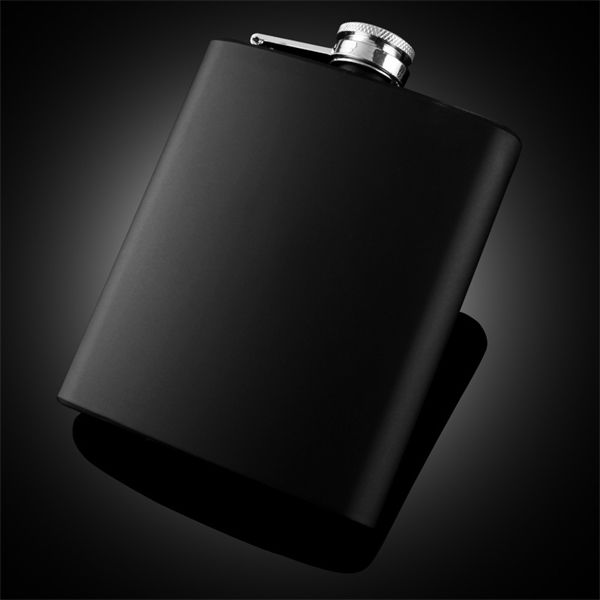 

304 black stainless steel hip flask portable outdoor 7 wine male q1222