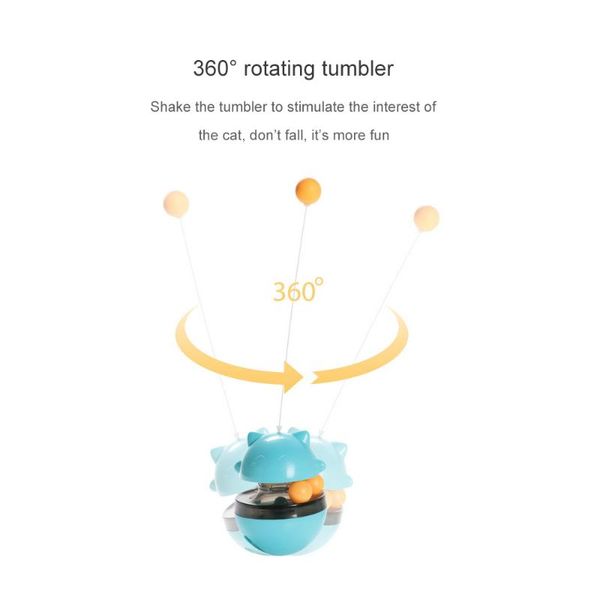 

pet tumbler leakage ball cat feederfood dispenser pet interactive training toy self feeding snack holder plastic toy