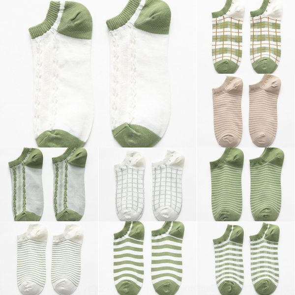 

summer children's shallow boat socks mouth thin boat socks pure cotton lovely stripe breathable low help ins tide spring and summer arh, Black