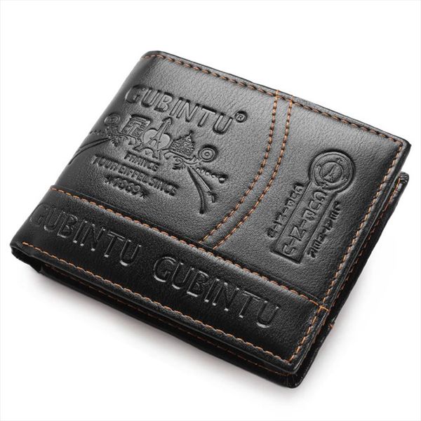 

fashion men wallets leather card cash receipt holder organizer bifold short wallet purse dropship dec 12, Red;black