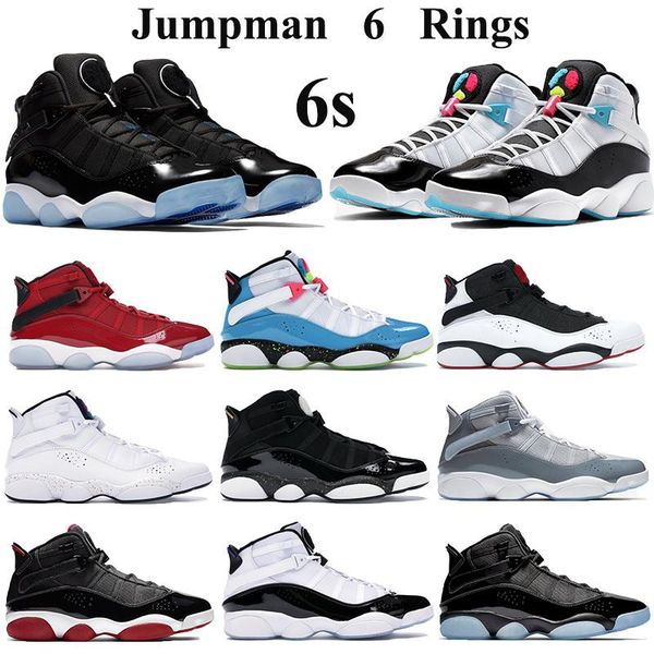 

6s rings jumpman basketball shoes new men women space jam white light blue fury cyber concord trainers gym red confetti cool grey sneakers