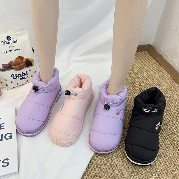 

snow boots for women women's low shoes boots-women round toe booties ladies winter footwear flat heel ankle 2020 autumn, Black