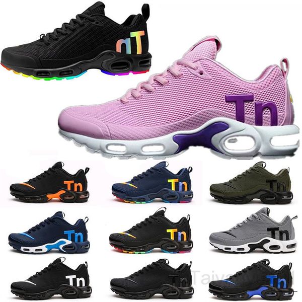 

2020 tn plus mercurial mens casual shoes chaussures homme tns kpu women trainers sneakers zapatillas de sports schuhe size 13 ee3h, Black