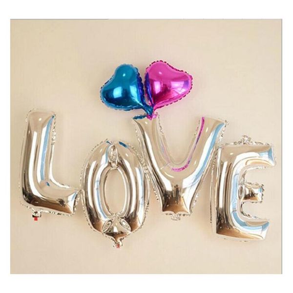 

32 inch helium air balloon number letter shaped gold silver inflatable ballons birthday wedding decoration e wmtnxs sports2010