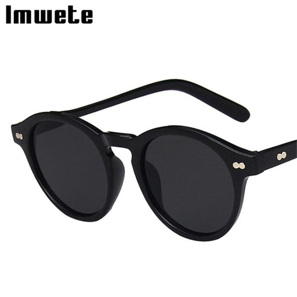 

sunglasses imwete retro round women men vintage green sun glasses shades for female brand designer outdoors eyewear uv400, White;black