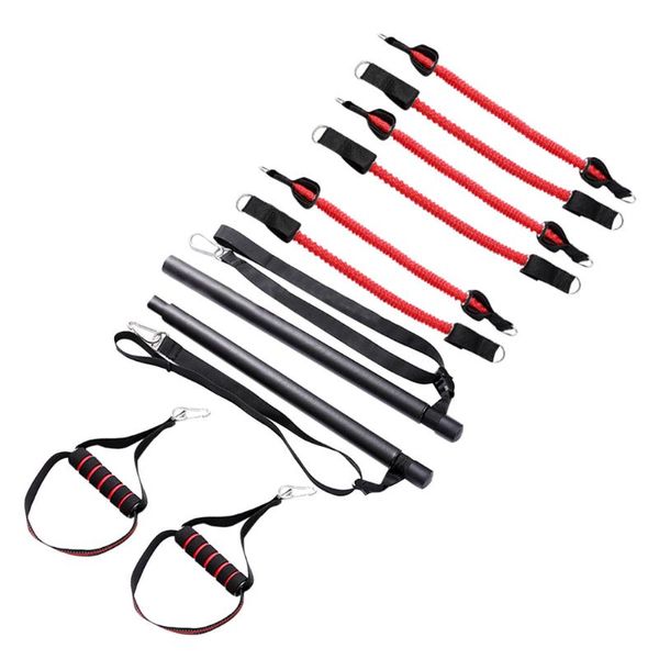 

resistance bands fitness rod band assemble bar with adjust belt portable home gym pilates workout equipment