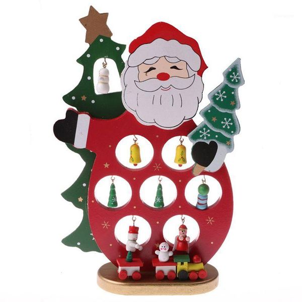 

wooden santa deskchristmas decoration mini wooden ornaments and mini trains collection traditional holiday decorations sta1