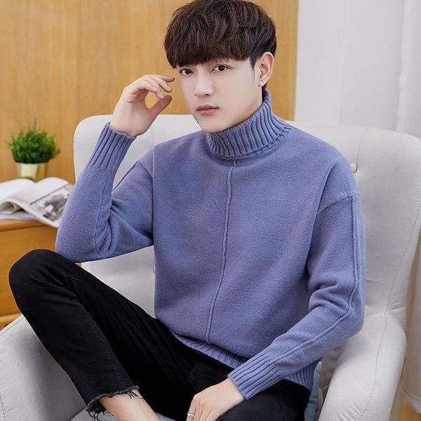

winter sweater men high collar long sleeve knitted sweaters 1125, White;black