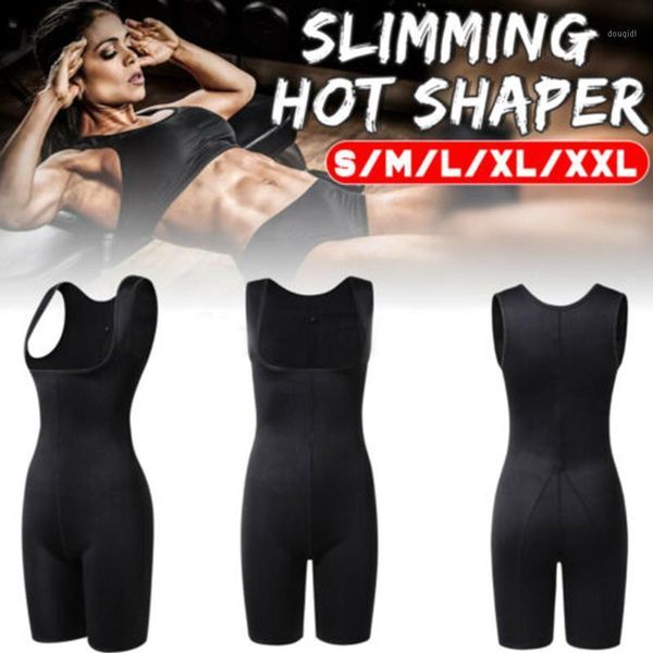 

gym clothing women running suits neoprene full body shaper sauna sweat suit slimming waist trainer workout1, White;black