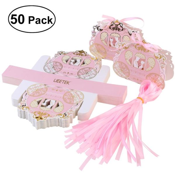 

ueetek 50pcs carriage candy boxes sweets packaging favours for wedding party