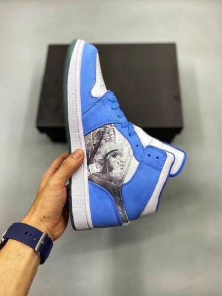 

1 университет синий mid 1 high og токио свет дыма серые мужские ботинки баскетбола mid сатин змея чикаго маточное toe запретила женщин-инстр