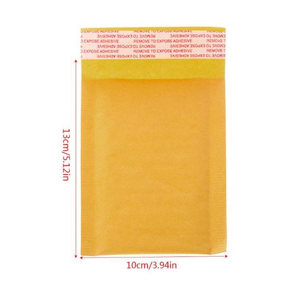 

10 pcs kraft bubble mailers yellow padded mailing bags paper shipping envelopes