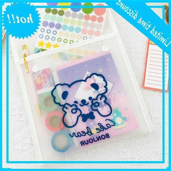 

20x20cm portable etui transparent pvc pen box zak student paper make-up organizer