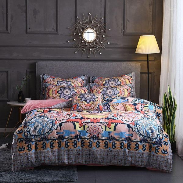 

home textile winter digital printing bed linens 4pcs bedding sets bed set duvet cover sheet adults cover set1