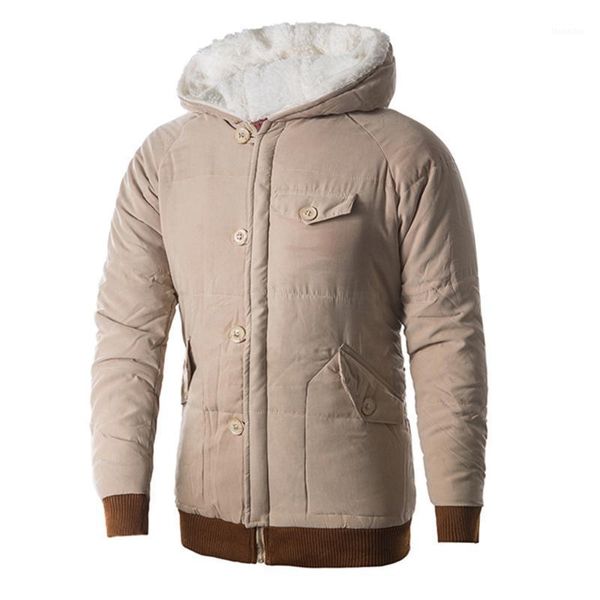 

men's jackets feitong jacket man 2021 winter long sleeve hooded pocket thickening coat pullover shirt blouse windbreaker men1, Black;brown